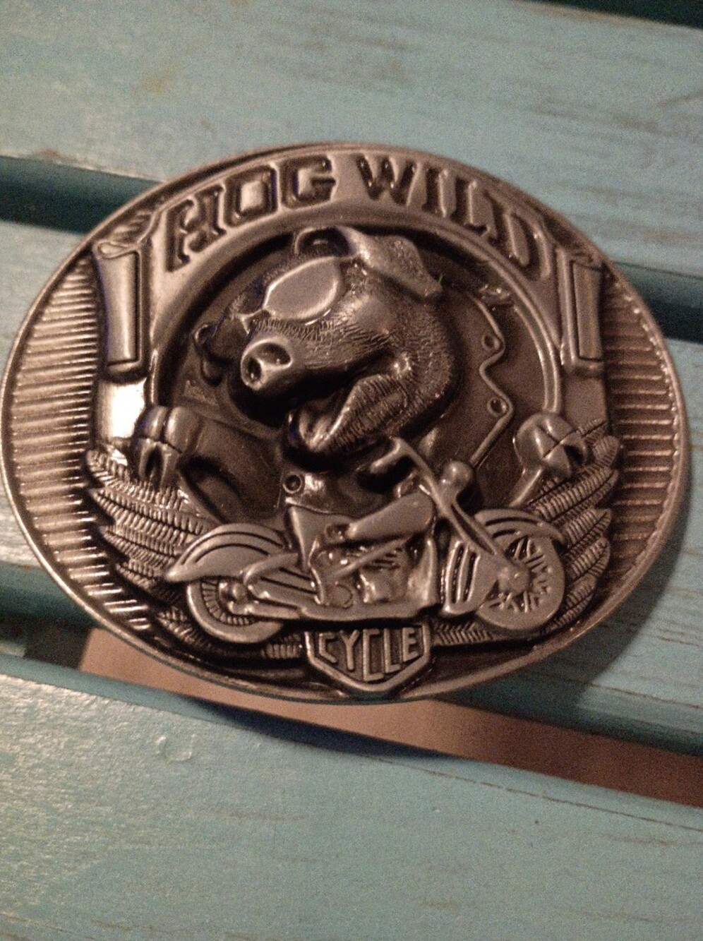 A Cycle Decorative Metal Belt Buckle- Silver